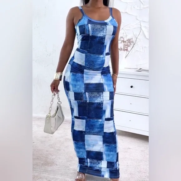 Denim Look Gorgeous Dress - Picture 4 of 8